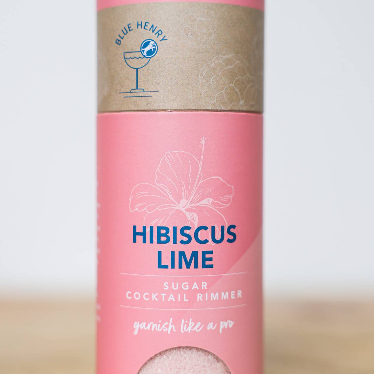 Pink canister labeled &