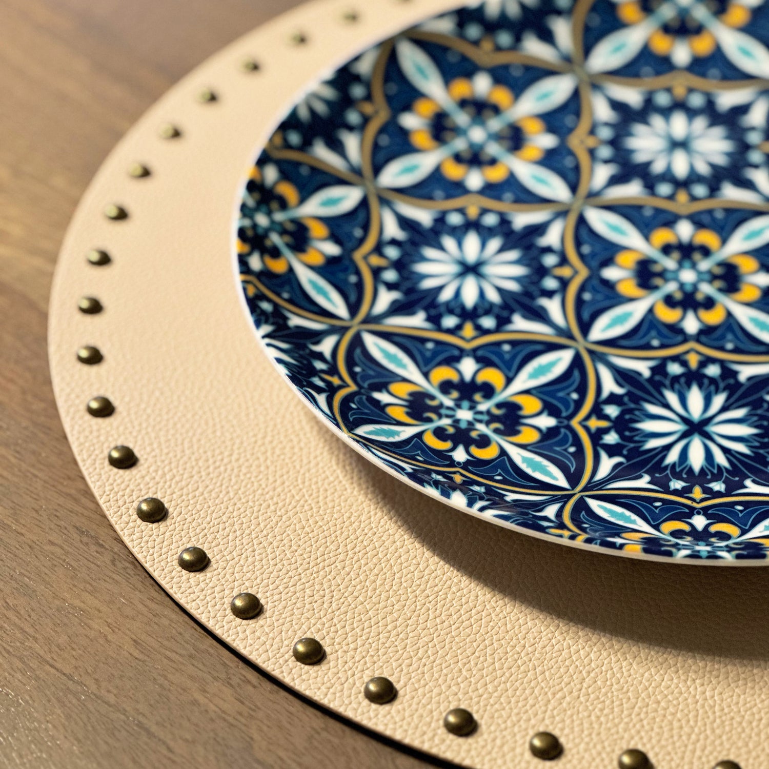 Harvey Studded Leather Placemats - Set of 4