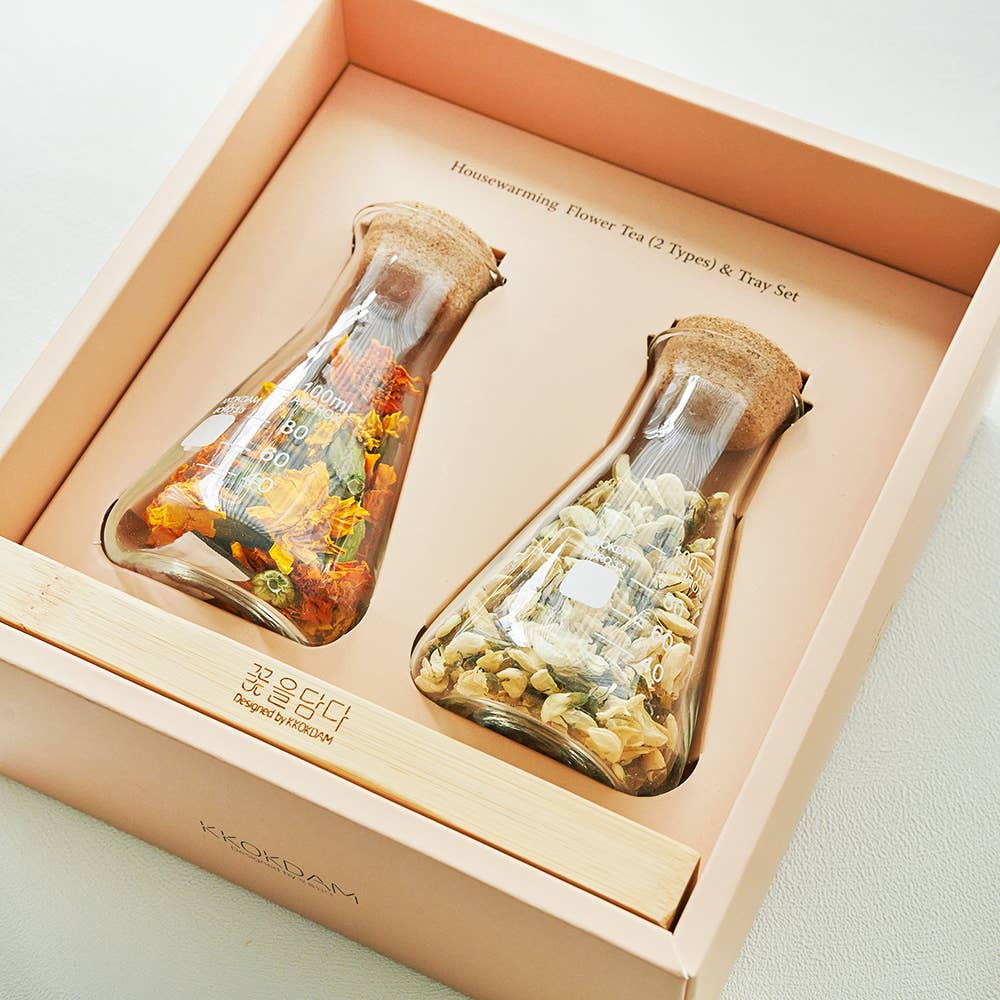 Housewarming Flower Tea Gift Set -4