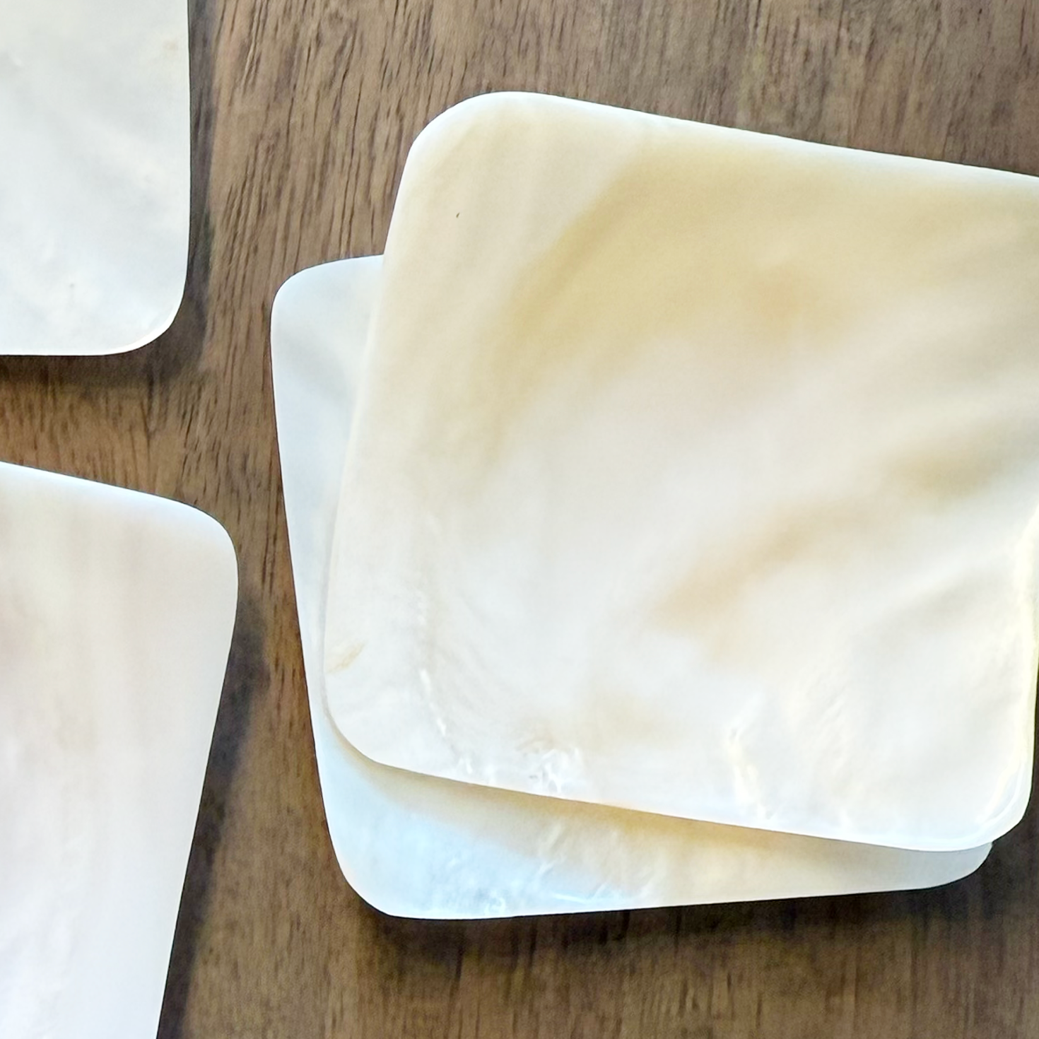 Mother-of-Pearl Caviar Dish | 9 cm Square