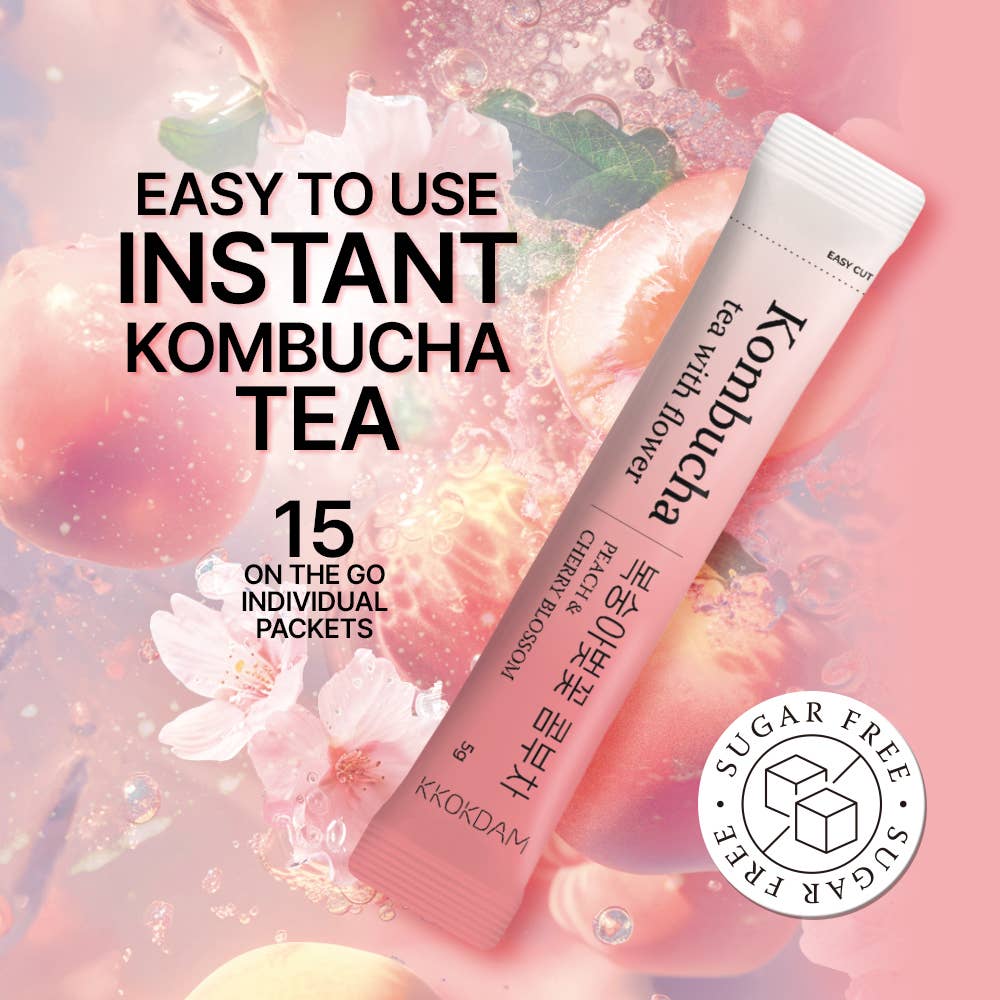 Flower Kombucha Powder: Peach & Cherry Blossom