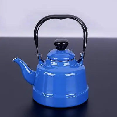 Retro Blue Enamel Tea Pot