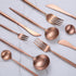 Annie Rose Gold Flatware 6 pc Set - Tea + Linen