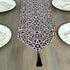 Ayyubid Pattern Table Runner - Tea + Linen