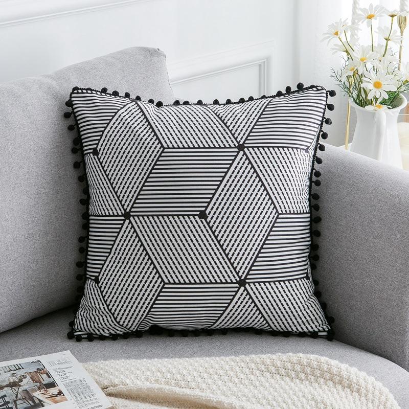 Black and White Geometric Pillow Covers - Tea + Linen