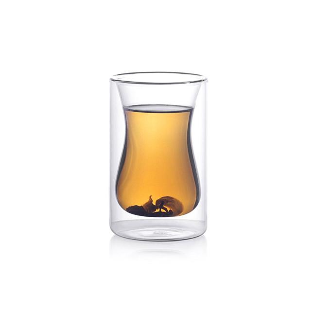 Double Wall Glass Tea Cup - Set of 6 - Tea + Linen