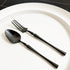 Laurel Dessert Flatware - Matte Black - Tea + Linen