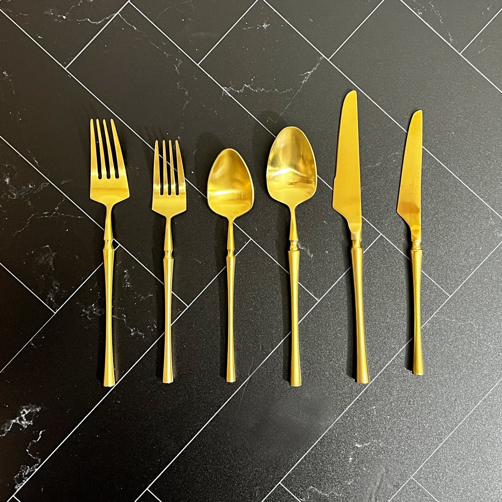 Laurel Flatware Set - Gold - Tea + Linen