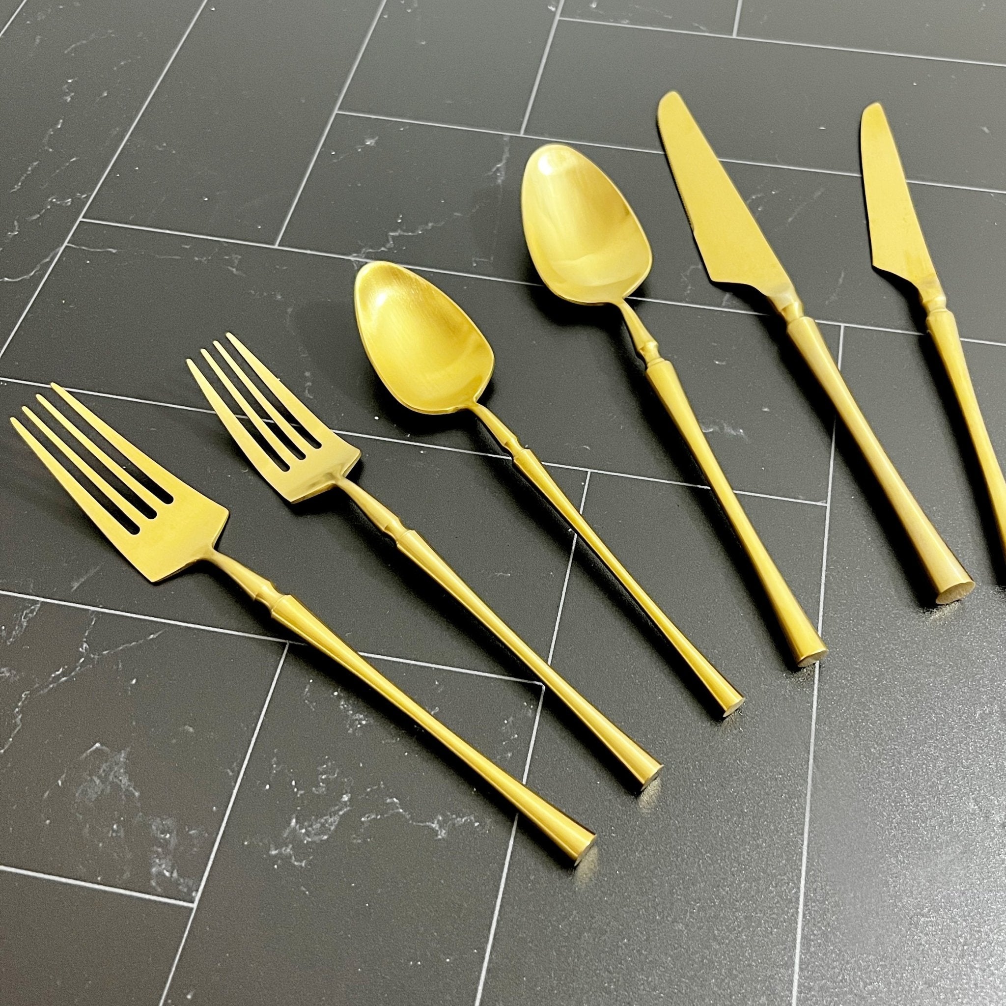 Laurel Flatware Set - Gold - Tea + Linen
