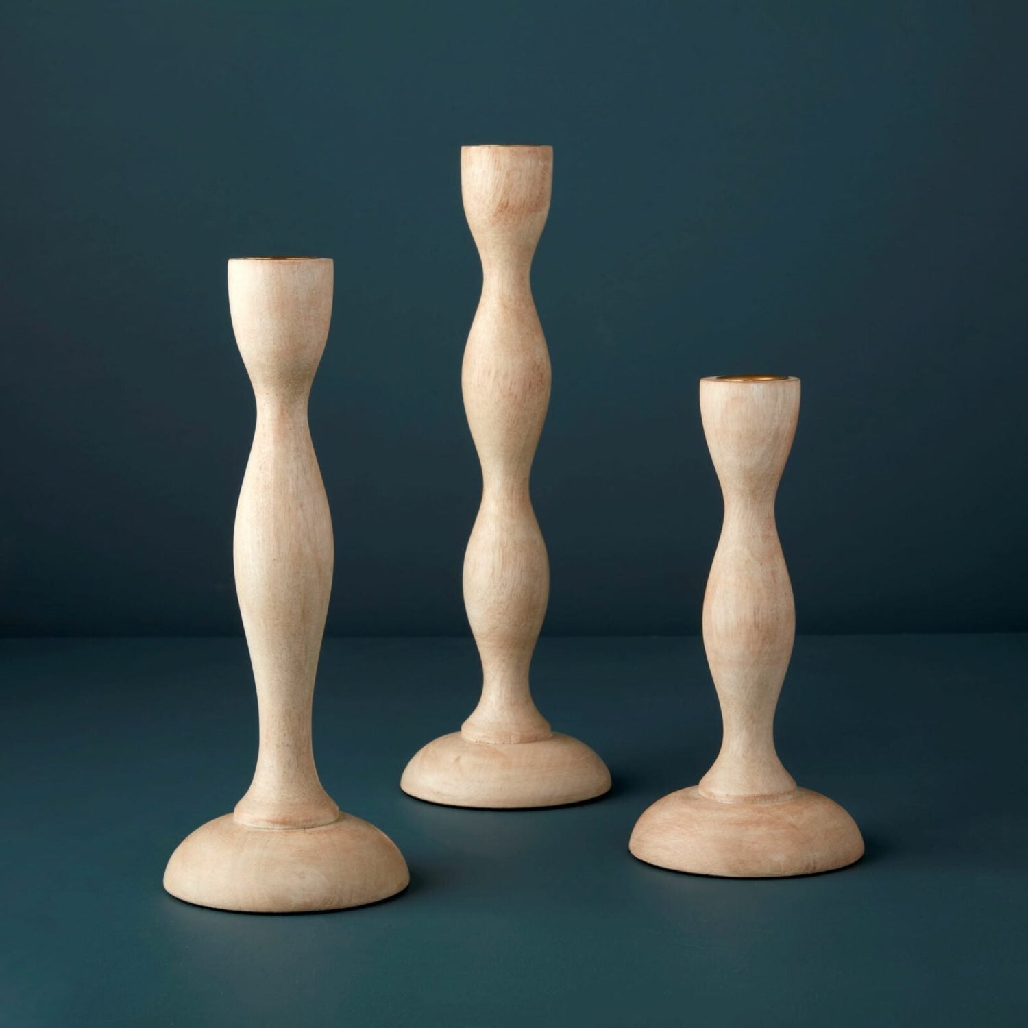 Mango Wood Pillar Candle Holder, Medium (pre-order) - Tea + Linen