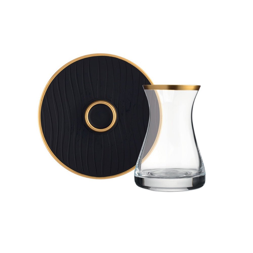 Marmara Black and Gold Tea Set Tea + Linen