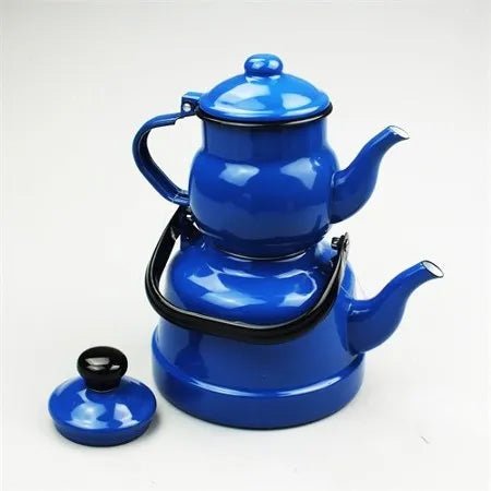 Retro Enamel Double Tea Pot – Tea + Linen