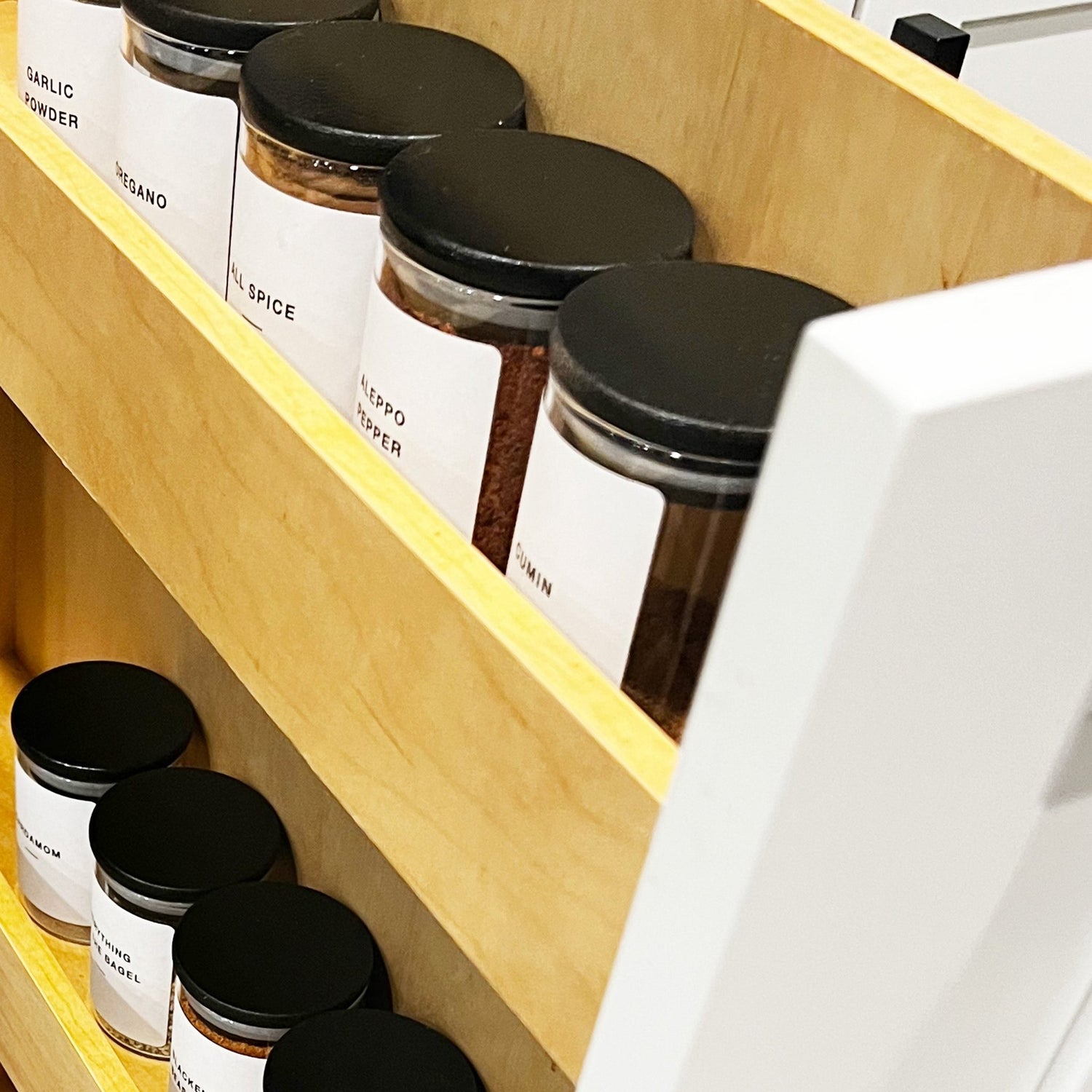 Spice Jars with Black Lid - Tea + Linen
