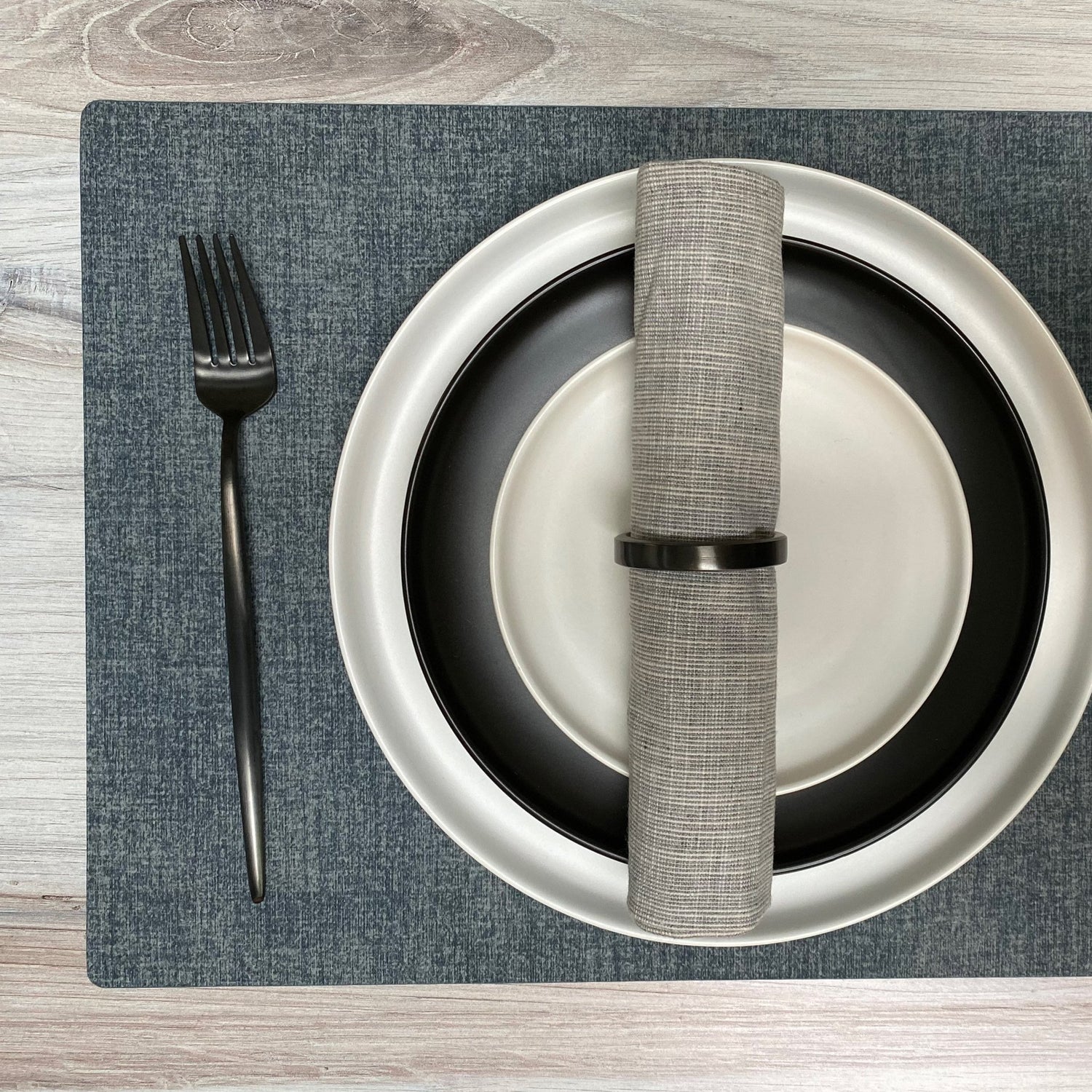 Vegan Leather Placemat - Tea + Linen