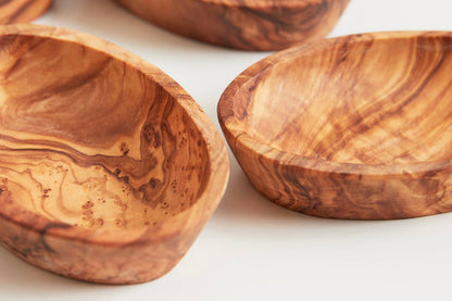 Closeup of Italian Olivewood Aperitivo Bowls