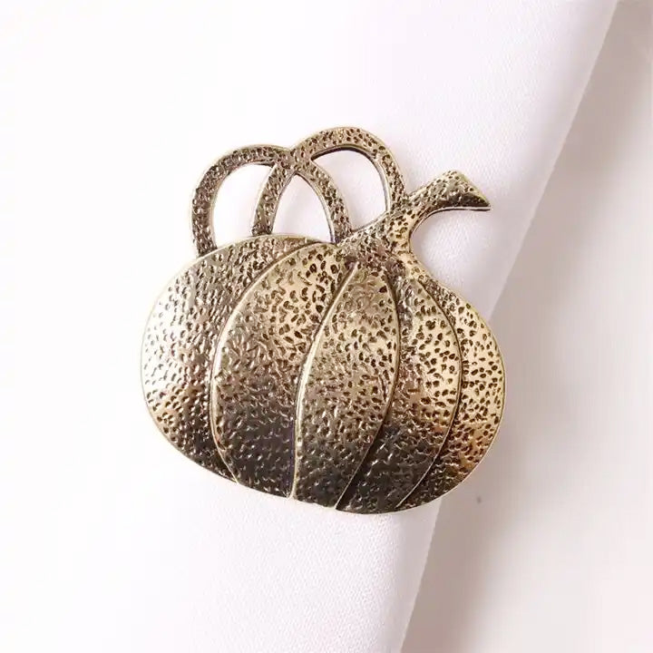 Pumpkin Napkin Ring - Vintage Gold