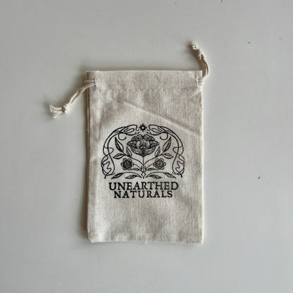 Mudcloth drawstring bag with &