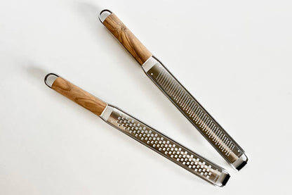 Set of course and fine Italian Mandolin Paddle Graters