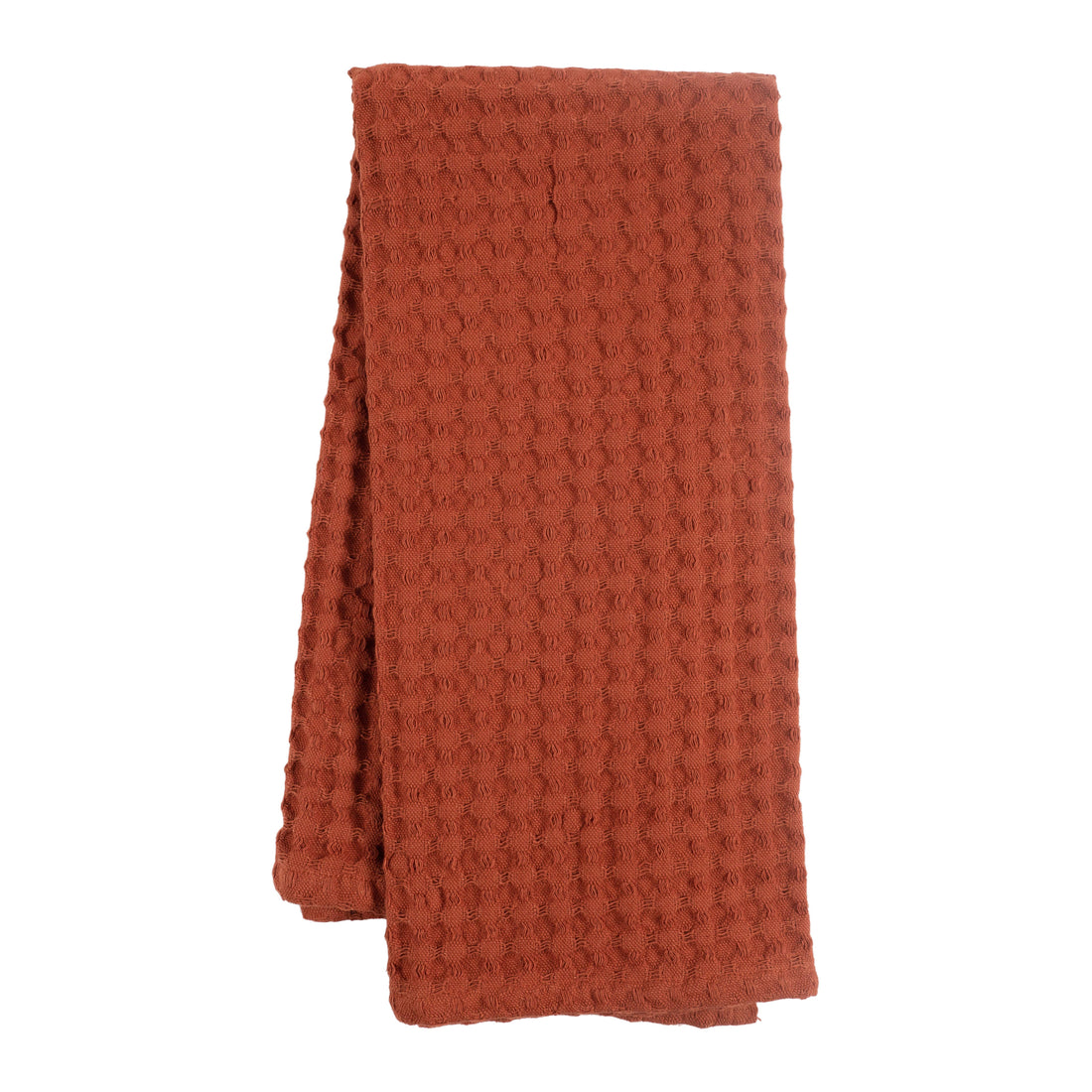 Brown textured blanket on a white background