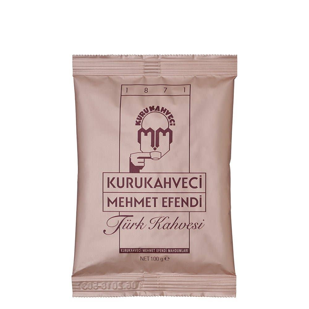 Kurukahveci Mehmet Efendi coffee package on a white background