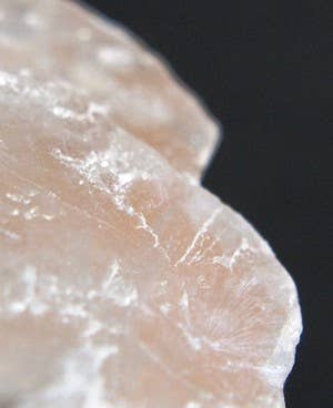 A closeup of a salt crystal