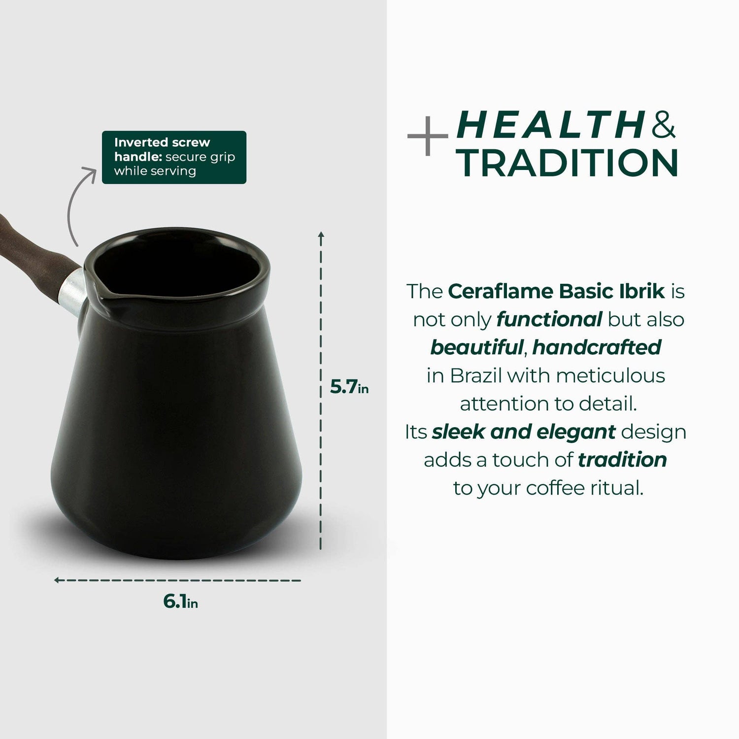 Ceraflame Ibrik — Handcrafted Ceramic Coffee Pot
