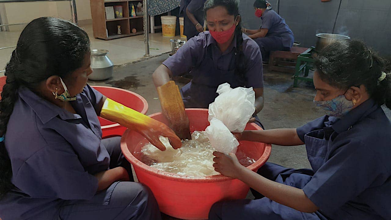 Shibori Hand Dyed Napkins - Set of 4