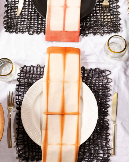 Shibori Hand Dyed Napkins - Set of 4