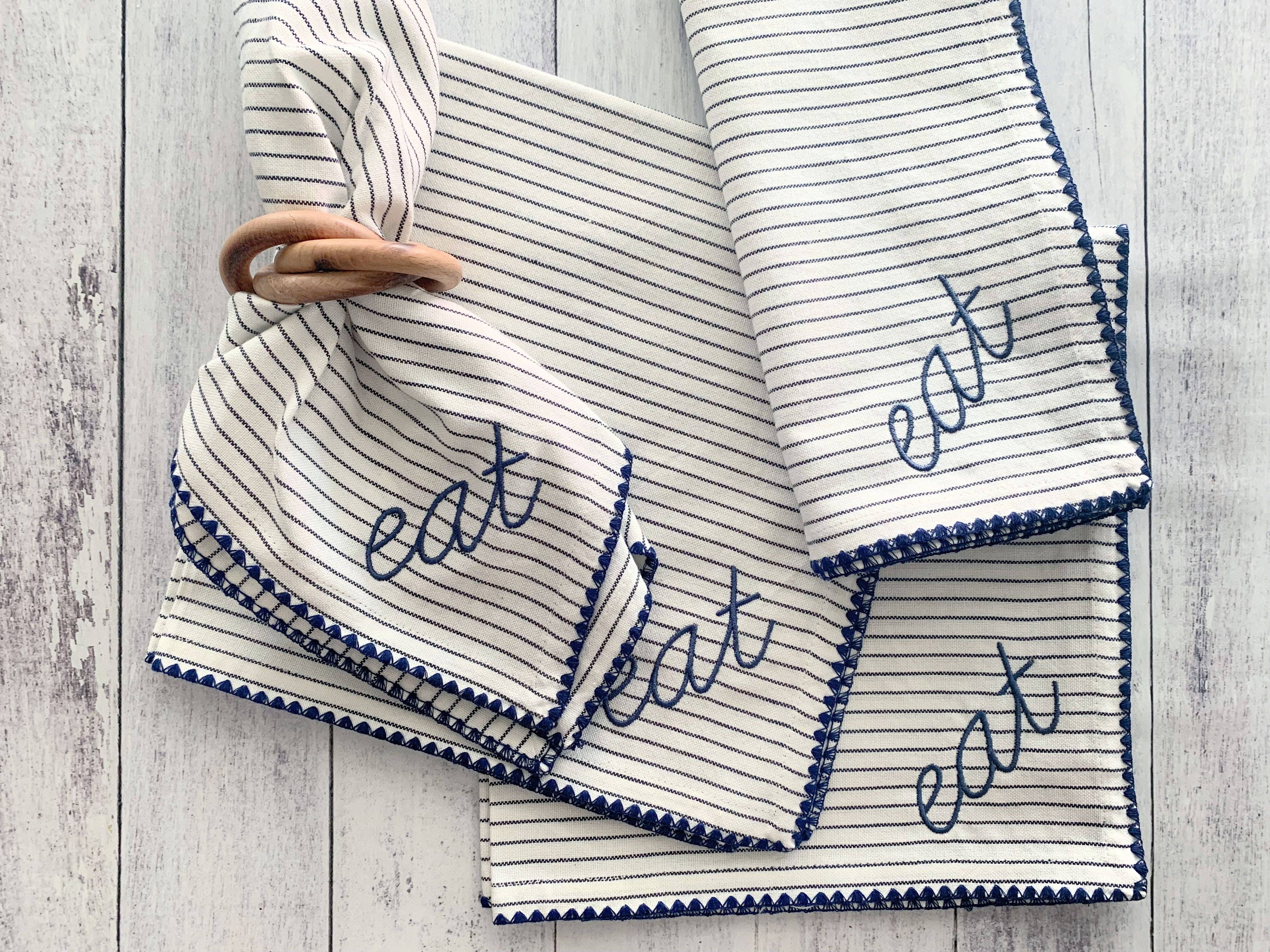 Striped towels with &