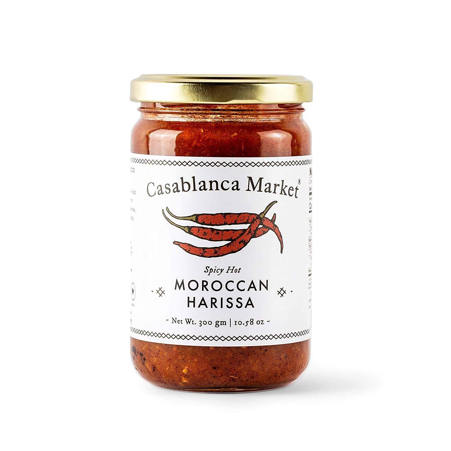 Jar of Casablanca Market Moroccan Harissa on a white background