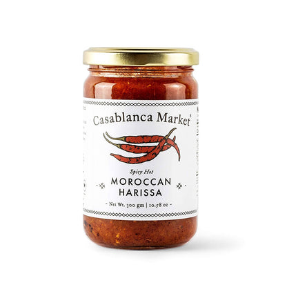 Jar of Casablanca Market Moroccan Harissa on a white background