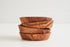 Set of 4 Italian Olivewood Aperitivo Bowls stacked on top of each other