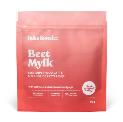 Lake &amp; Oak Beet Mylk package on a white background