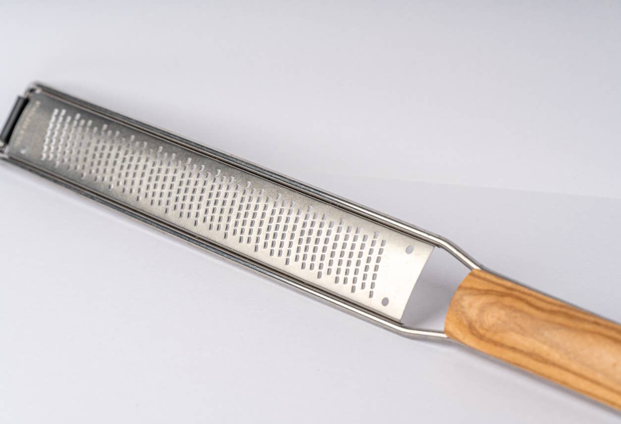 Close up of a fine Italian Mandolin Paddle Grater