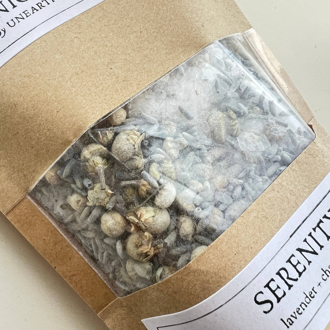 Bath salt package labeled &