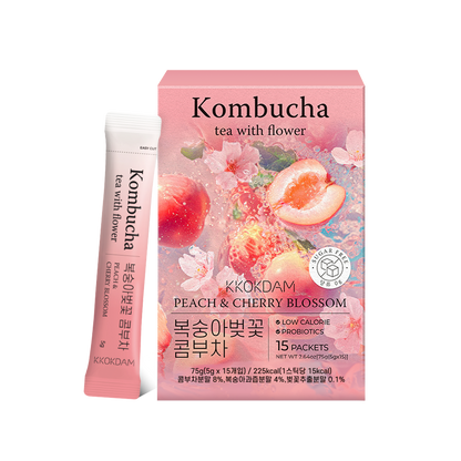 Flower Kombucha Powder: Peach &amp; Cherry Blossom