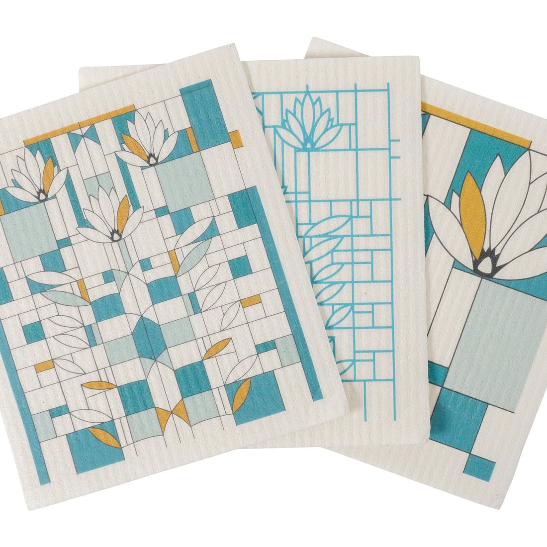 Frank Lloyd Wright Reusable Swedish Dish Cloths-Set Of 3