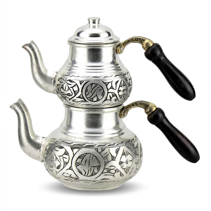 Silver Turkish Double Teapot