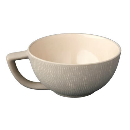 Crosshatch Stoneware Latte Mug