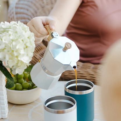 Stovetop Moka Pot, White
