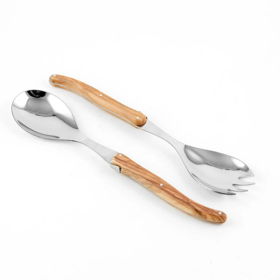 Laguiole Salad Serving Set Olivewood