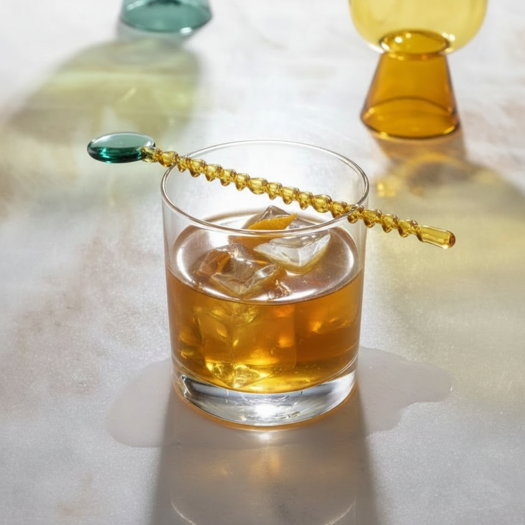 Niko Bar Spoon over an alcoholic drink