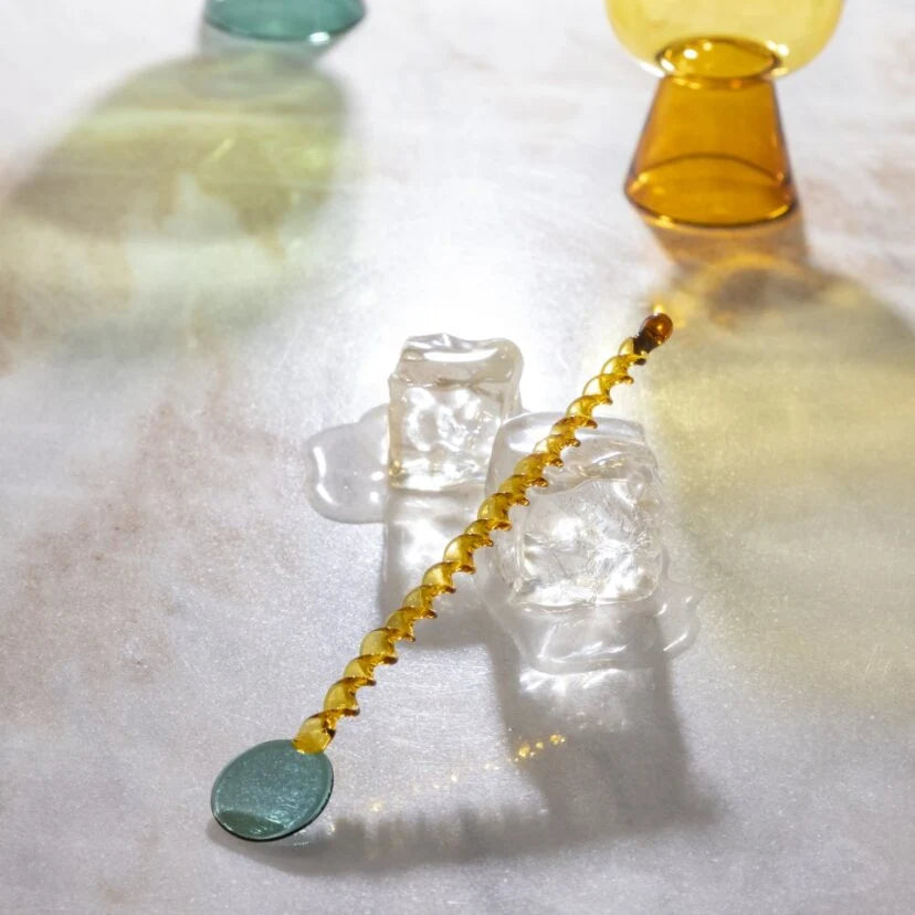 Niko Bar Spoon leaning on an ice cube
