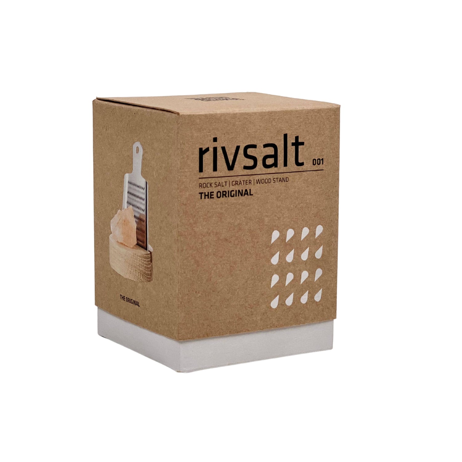 Rivsalt packaging box on a white background