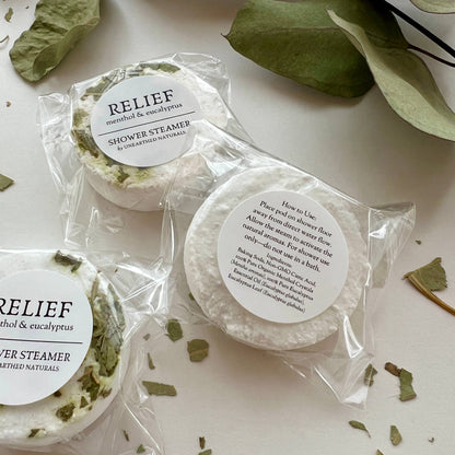 Shower steamers labeled &