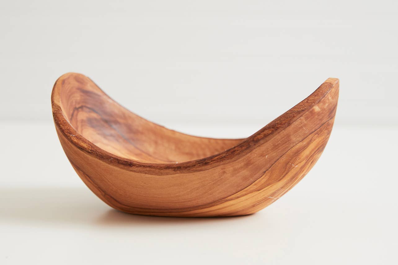 Italian Olivewood Serving Bowl  on a white background