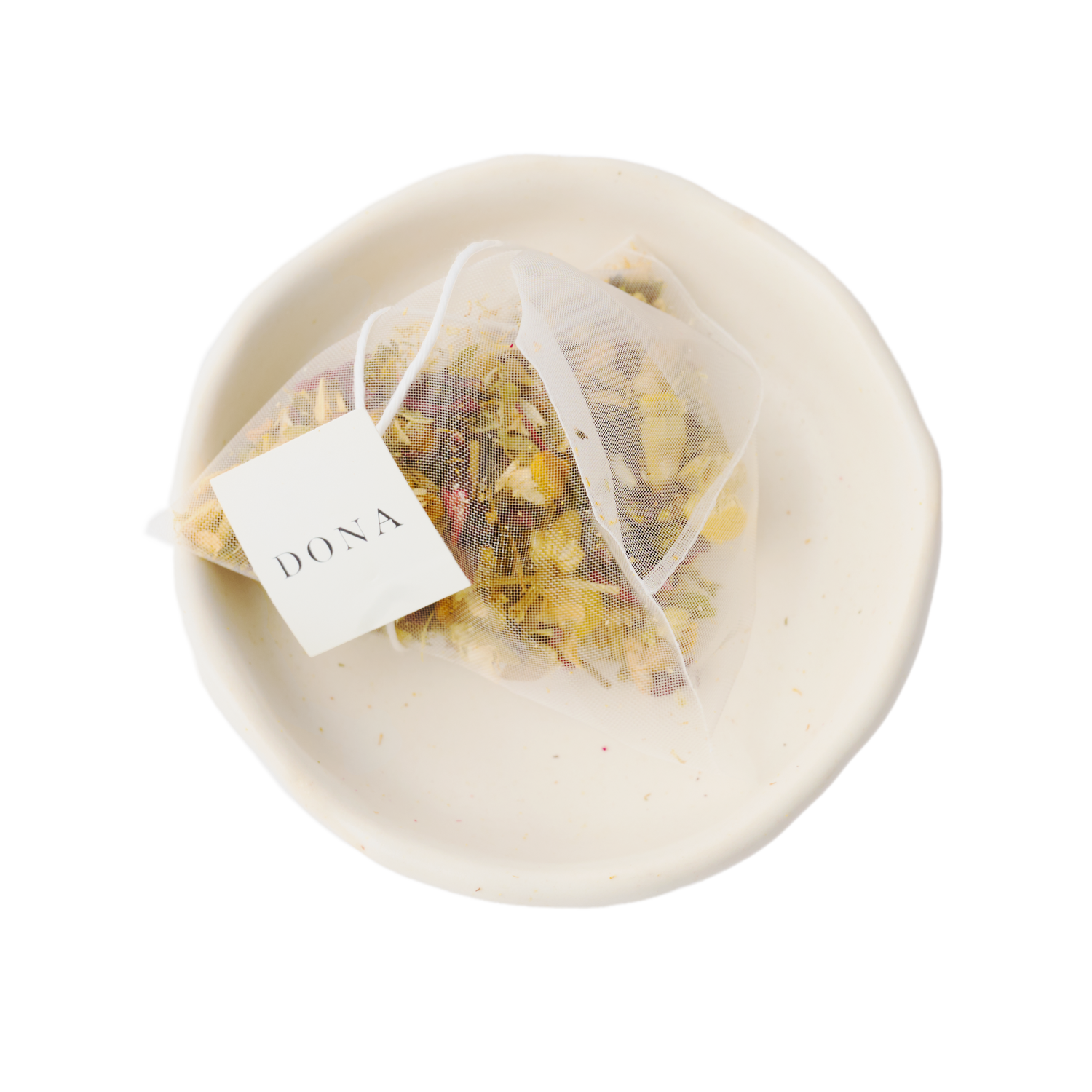 Tea bag with a &