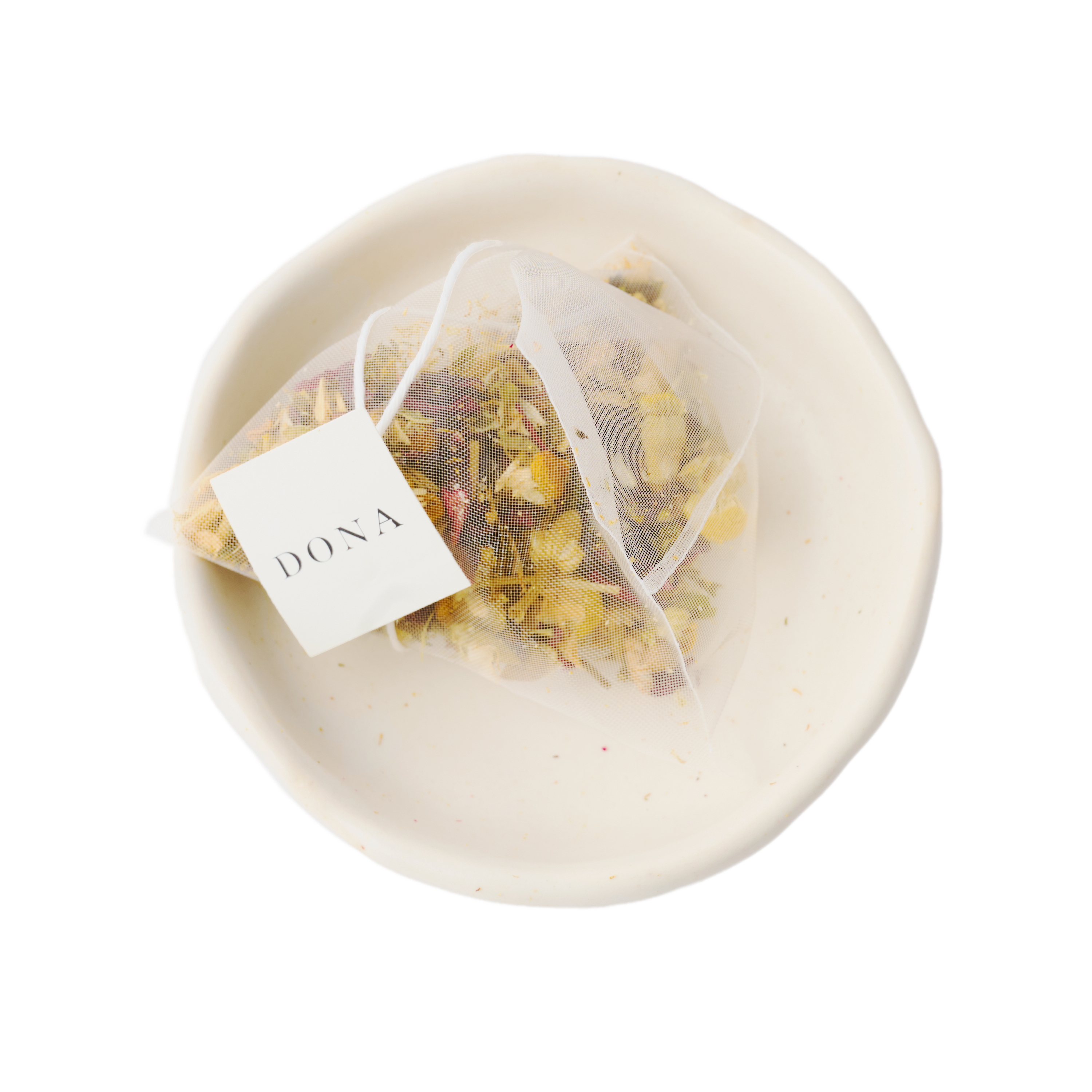 Tea bag with a &