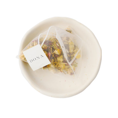 Tea bag with a &
