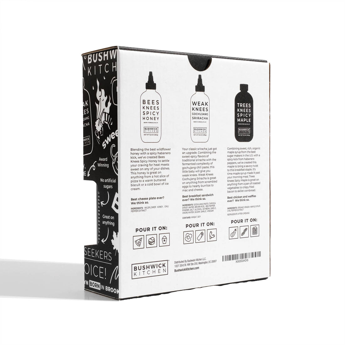 Product packaging with brand name on a white background